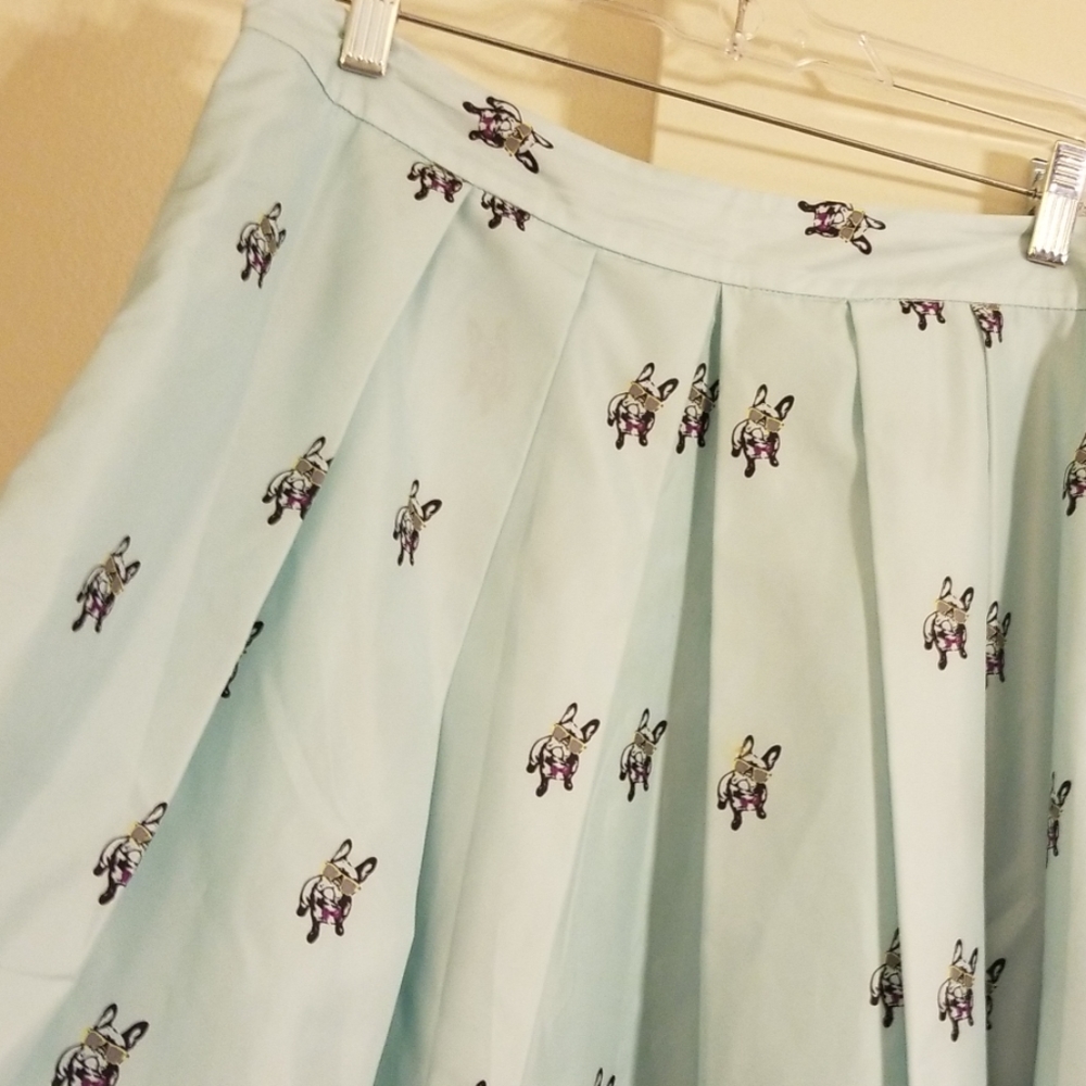 EUC Frenchie Print Skirt